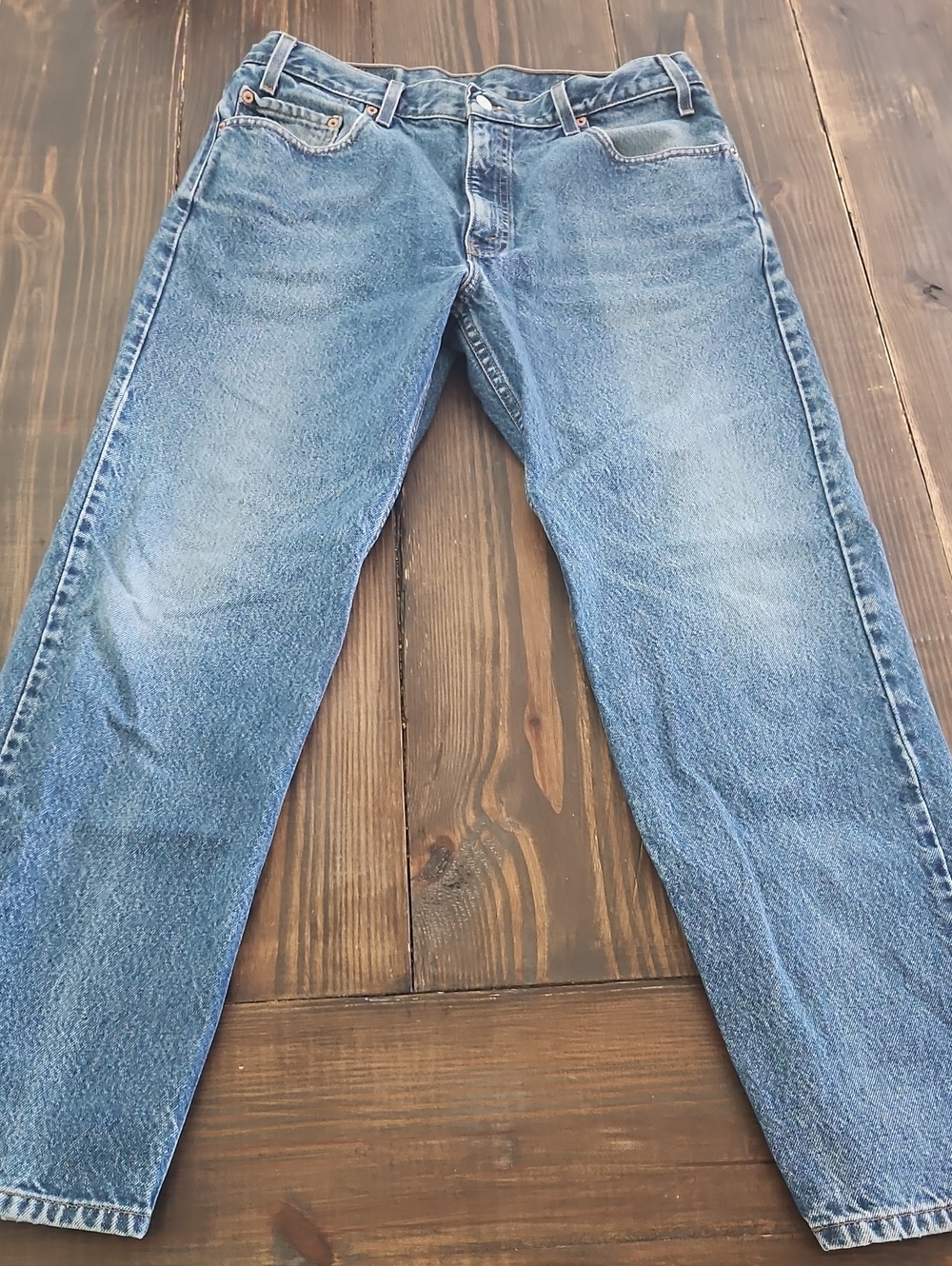 Vintages 90s Levi's 505 Regular Fit Straight Leg Jeans 36x30 Made In Columbia